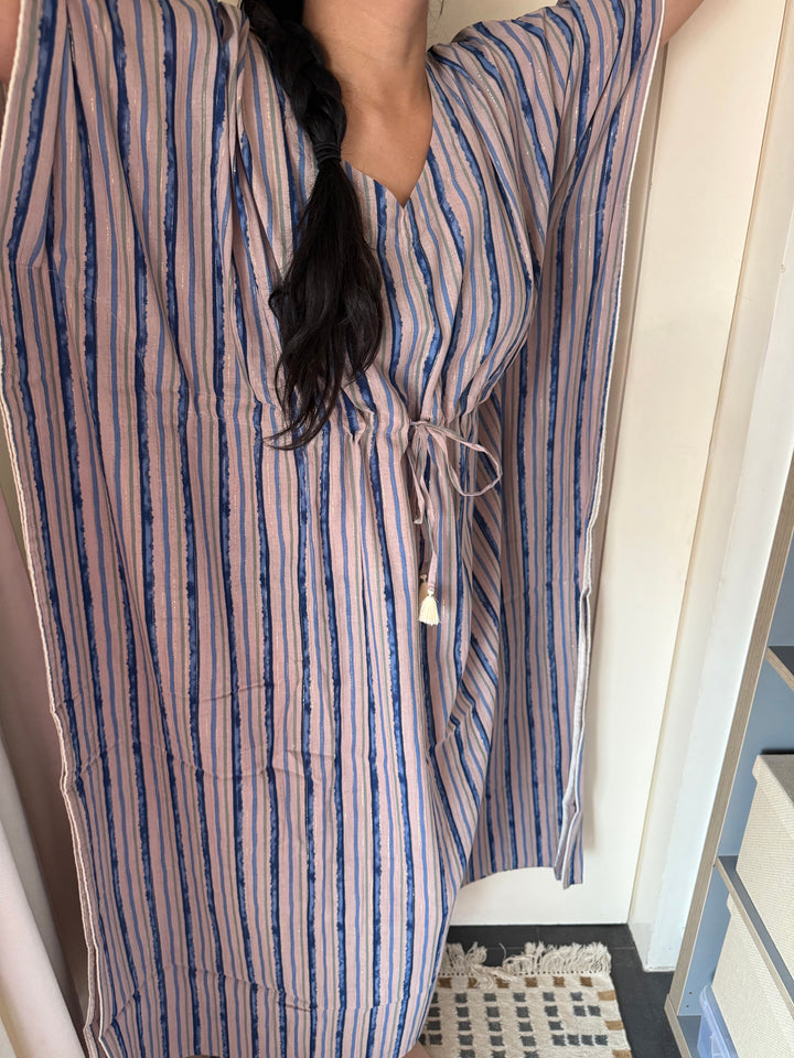 100% Cotton Kaftan: Indian Print Loungewear