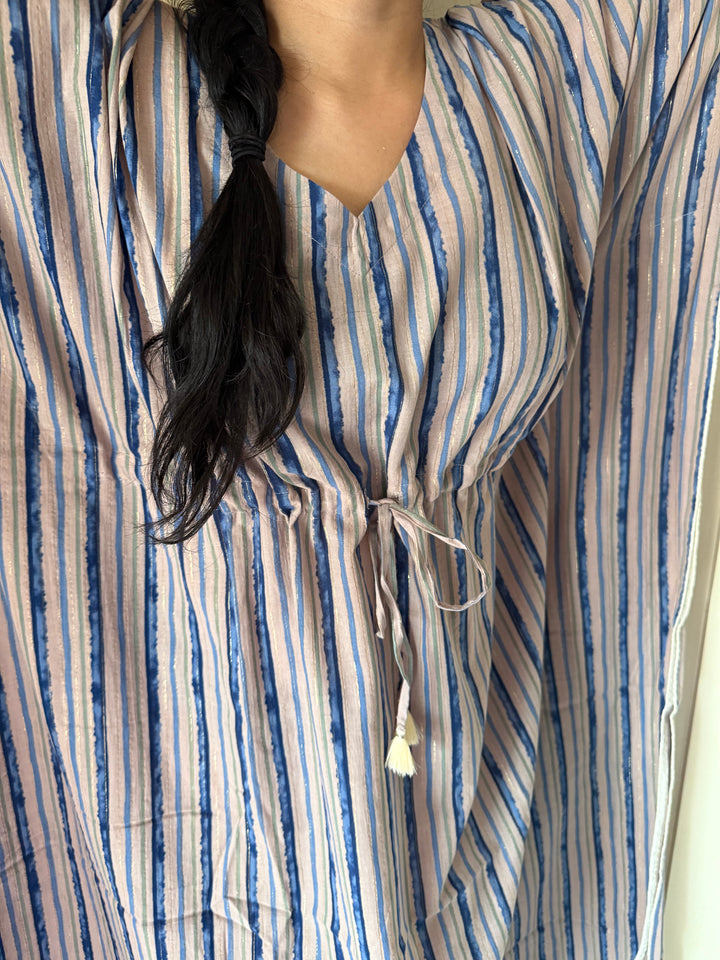100% Cotton Kaftan: Indian Print Loungewear