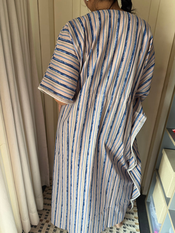 100% Cotton Kaftan: Indian Print Loungewear