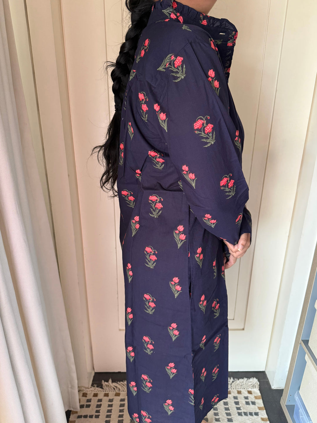100% Cotton Loungewear Dress: Indian Print Loungewear