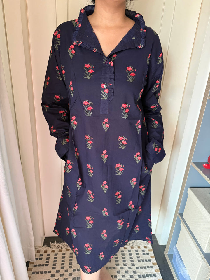 100% Cotton Loungewear Dress: Indian Print Loungewear