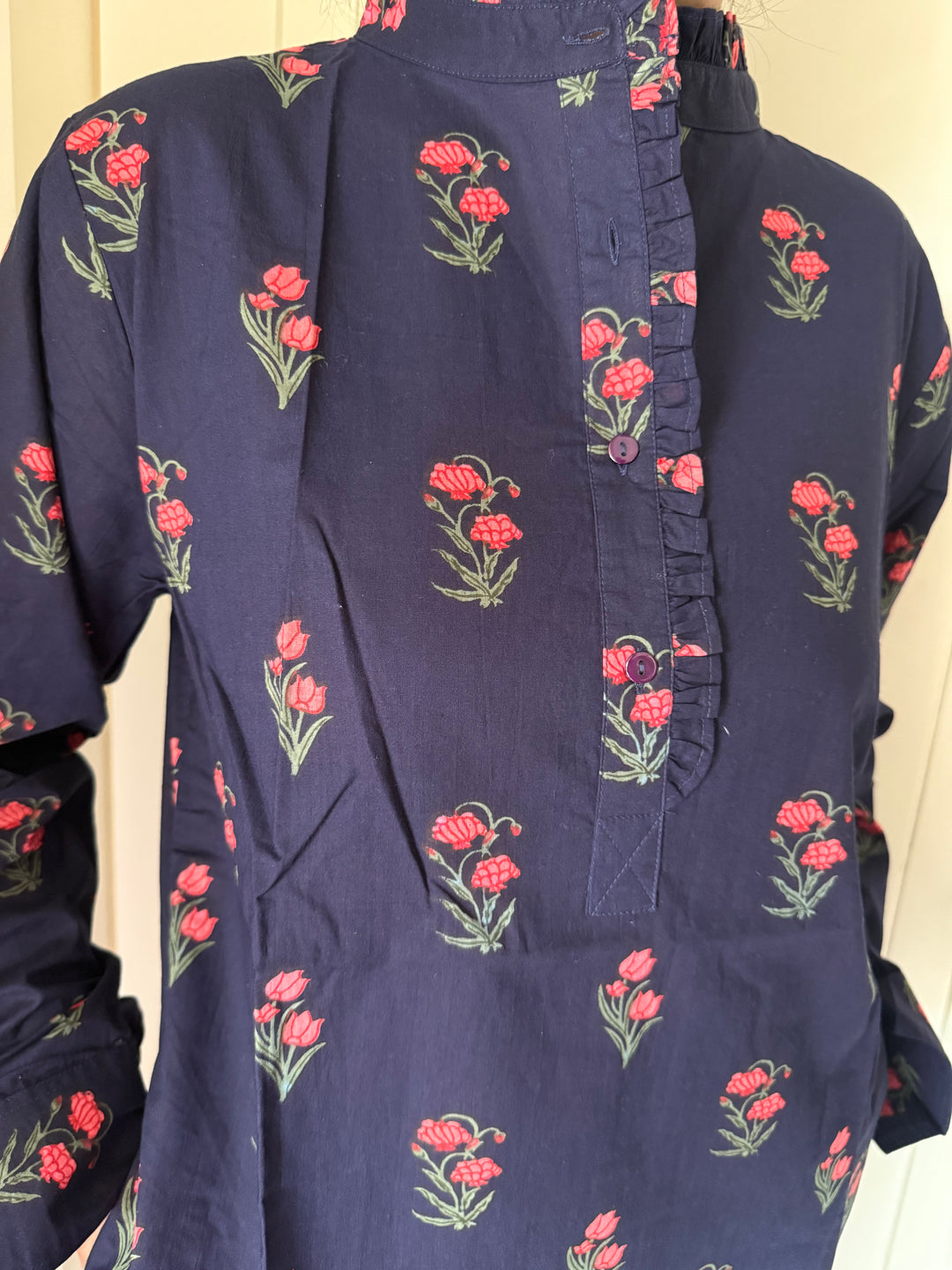 100% Cotton Loungewear Dress: Indian Print Loungewear