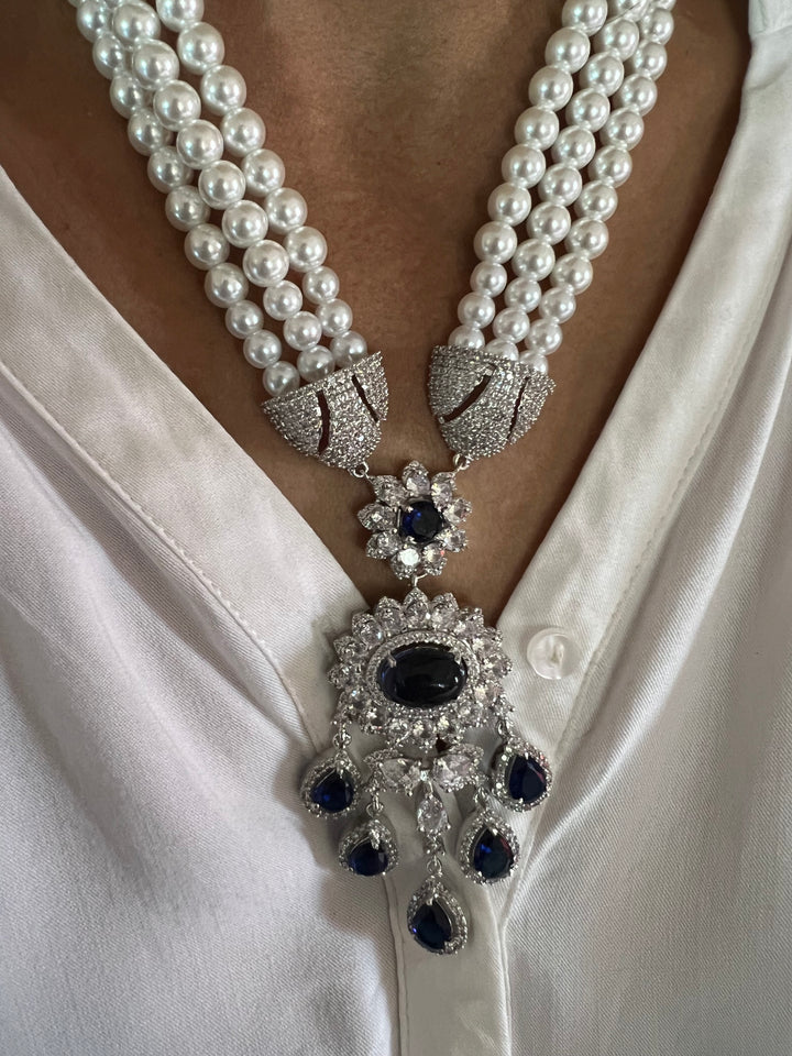 Beautiful Pearl and CZ Necklace Set - Unmatched Quality and Style