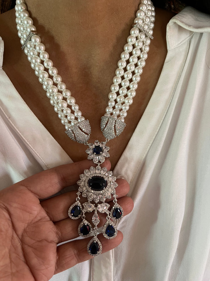 Beautiful Pearl and CZ Necklace Set - Unmatched Quality and Style