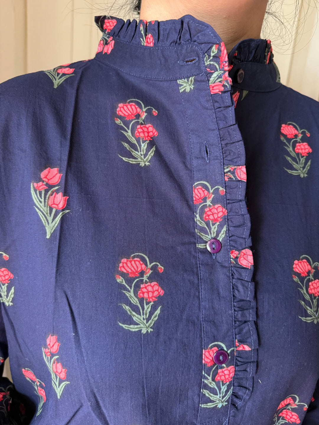 100% Cotton Loungewear Dress: Indian Print Loungewear