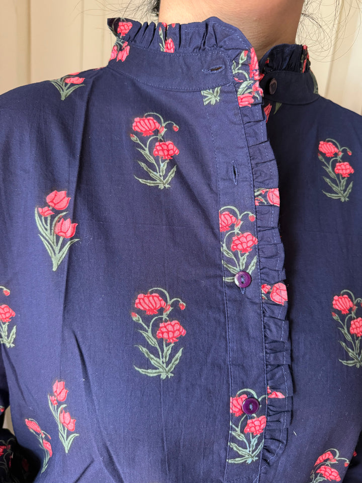 100% Cotton Loungewear Dress: Indian Print Loungewear