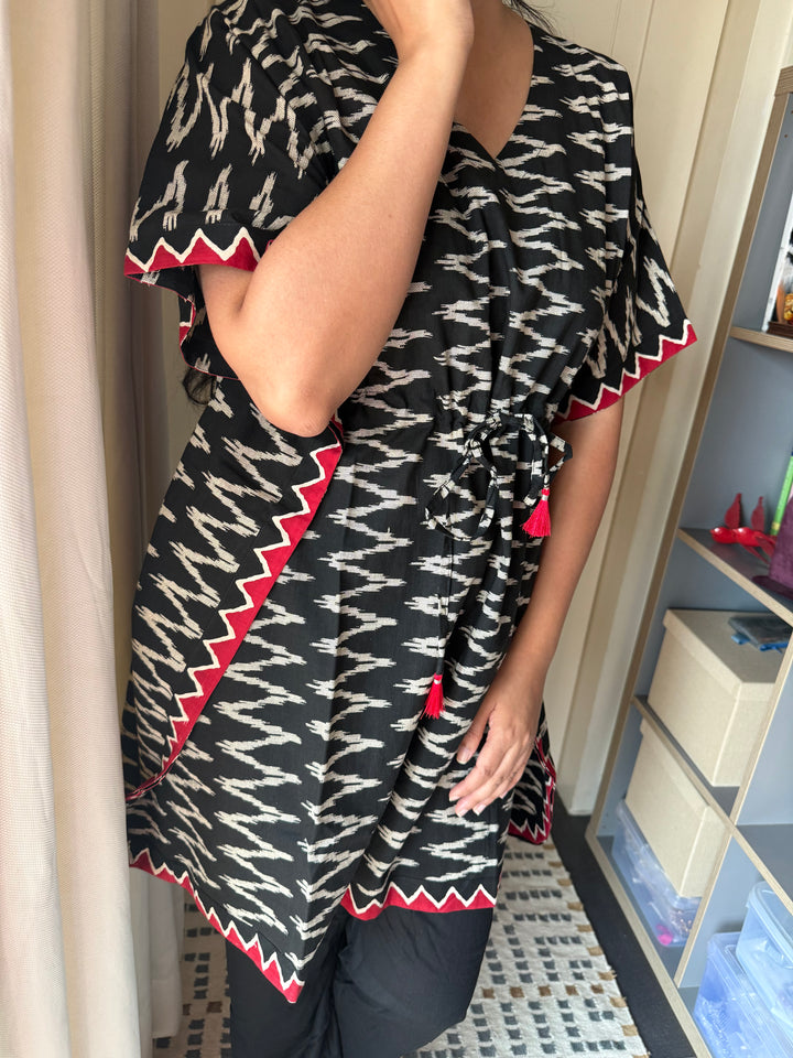 Short Cotton Print Kaftan Dress