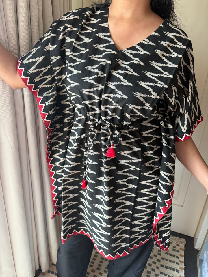 Short Cotton Print Kaftan Dress