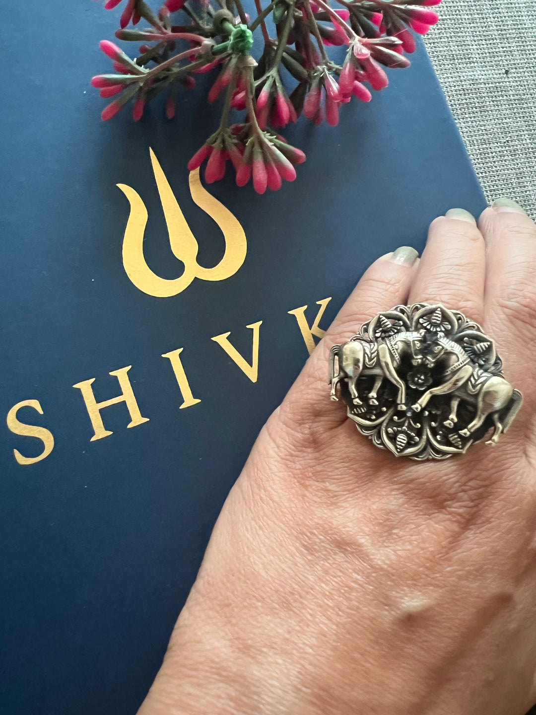 925 Silver Handmade Designer Ring | Adjustable | SHIVKA