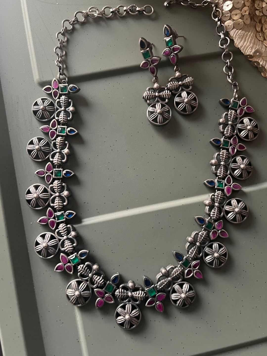 Antique Oxidized Necklace Set | Stunning Statement Jewelry