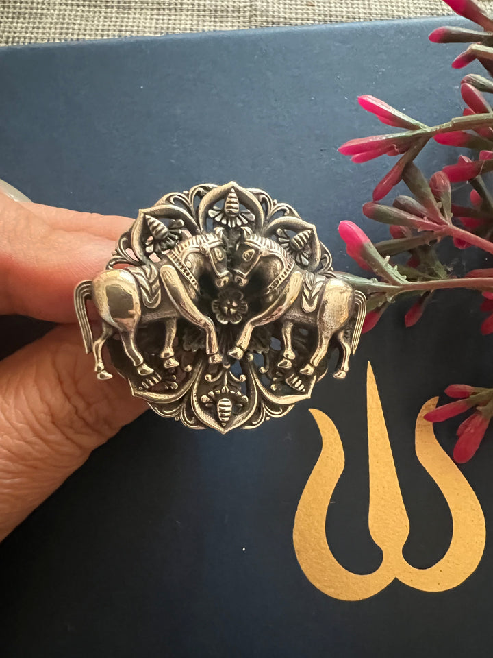 925 Silver Handmade Designer Ring | Adjustable | SHIVKA