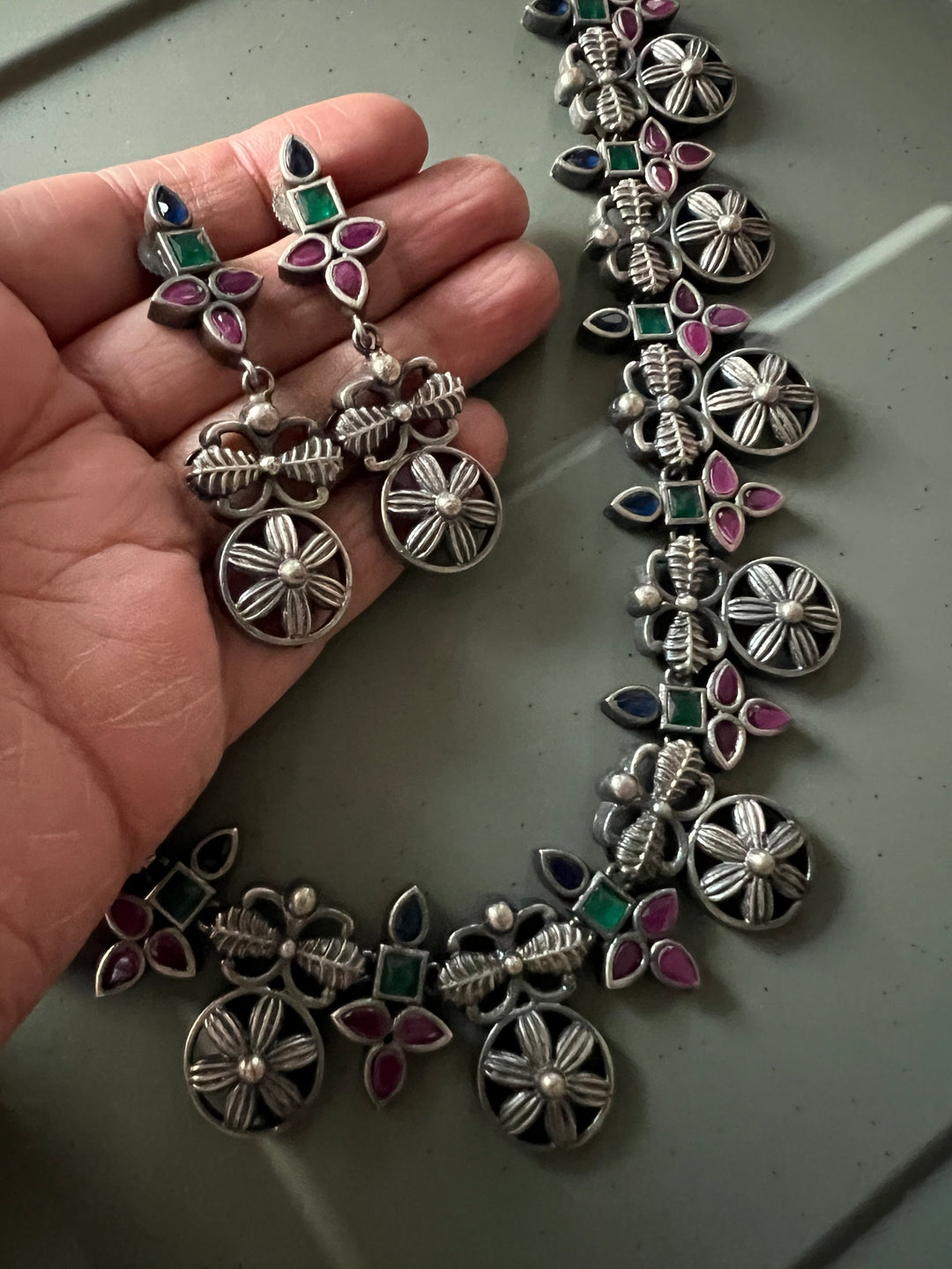 Antique Oxidized Necklace Set | Stunning Statement Jewelry