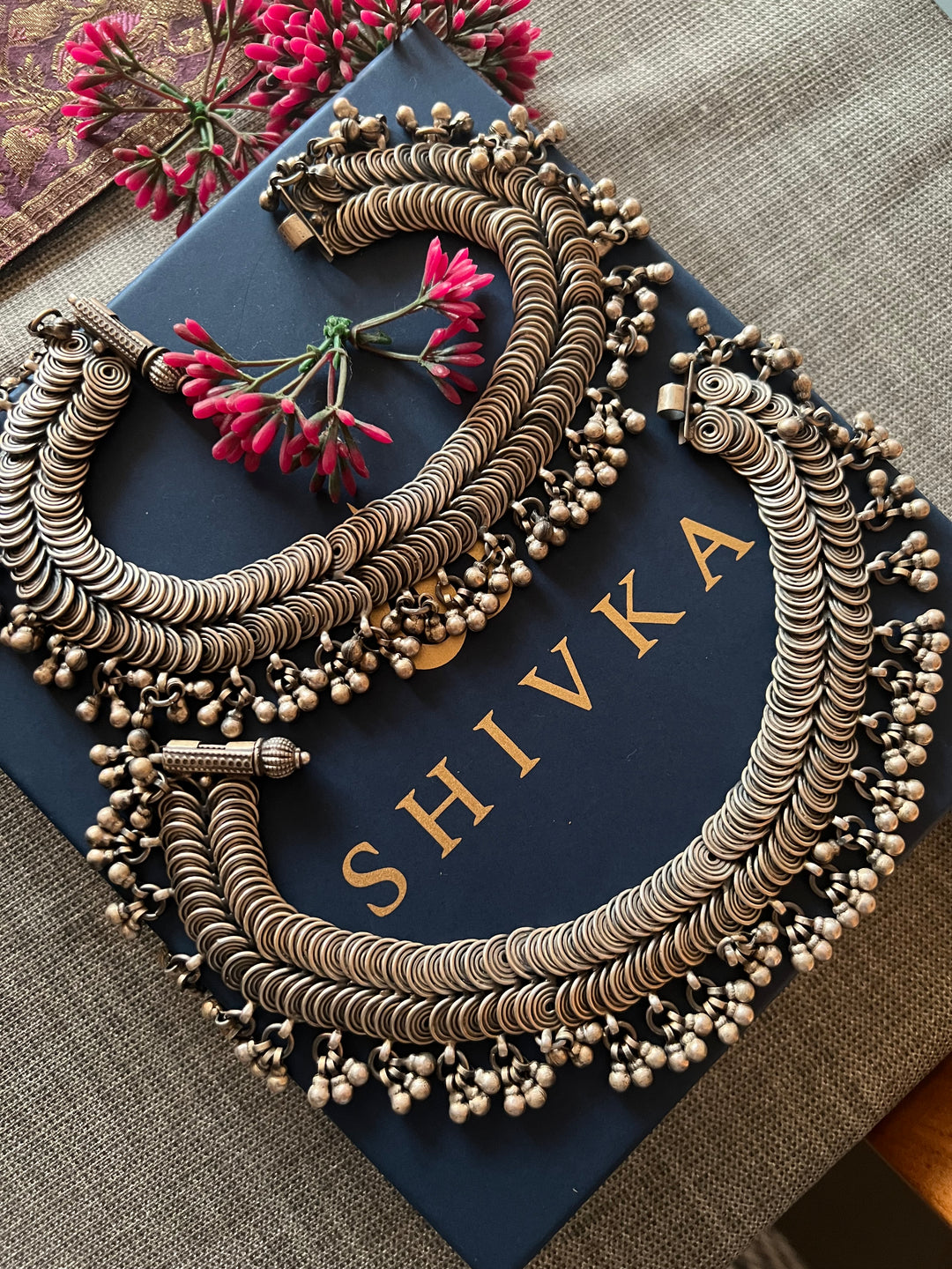 Pure 925 Silver Ghungroo Anklets (Pair) | Handmade | SHIVKA