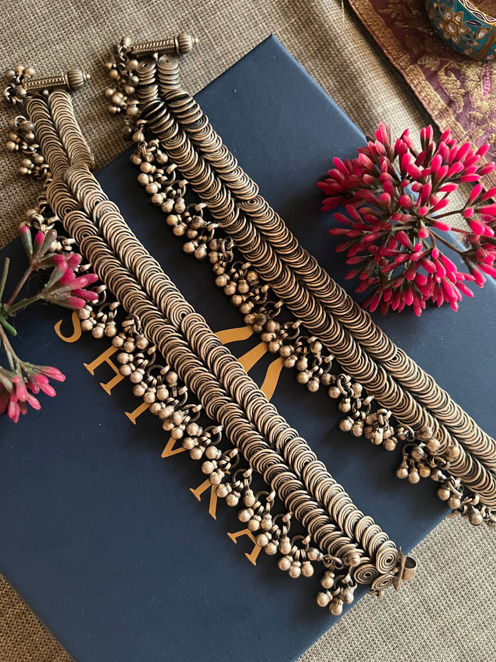 Pure 925 Silver Ghungroo Anklets (Pair) | Handmade | SHIVKA