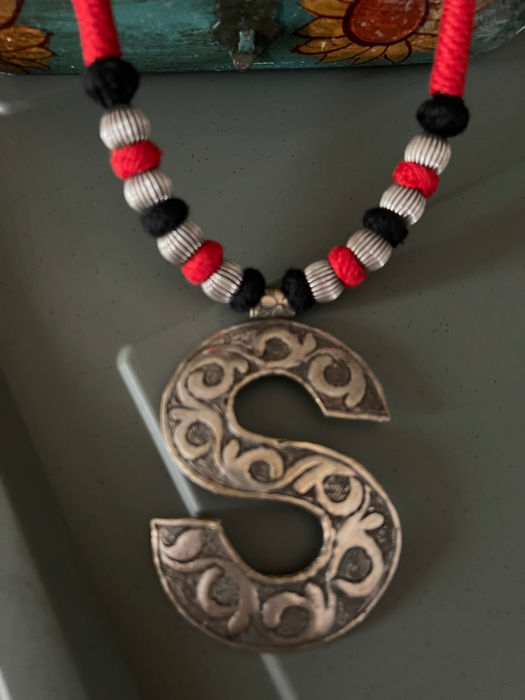 Tribal Necklace with Letter S Pendant- Elevate Your Elegance