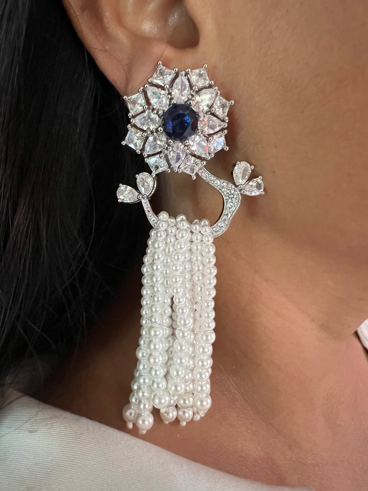 Beautiful Pearl and CZ Earrings - Premium Quality, Exquisite Craftsmanship