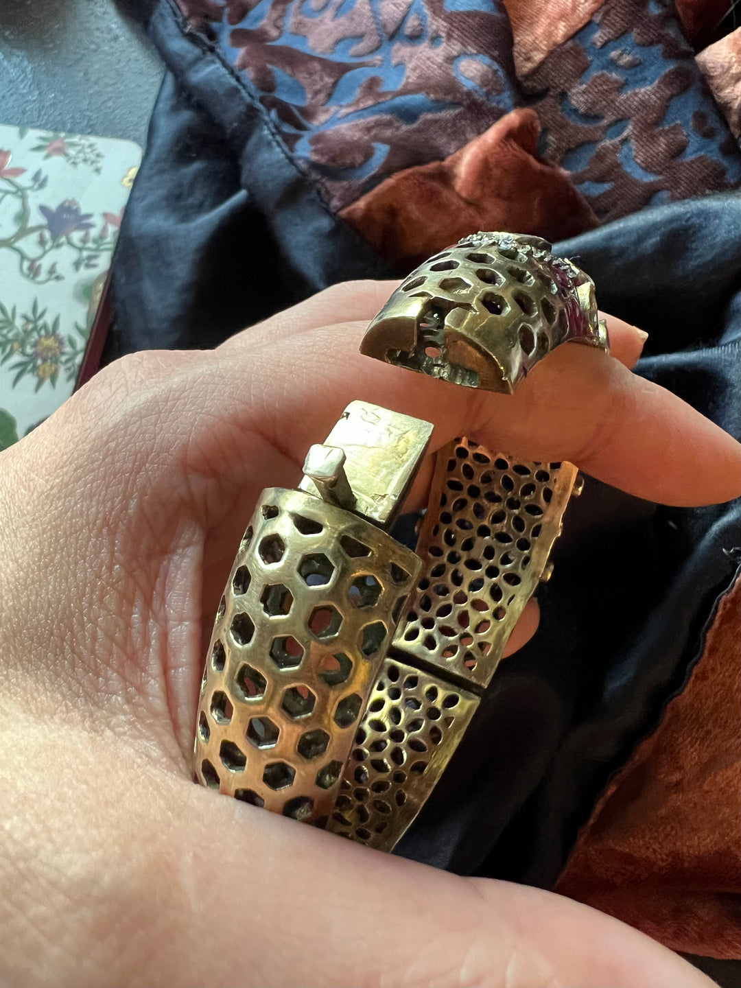 Polki Stone Bracelet - 925 Silver