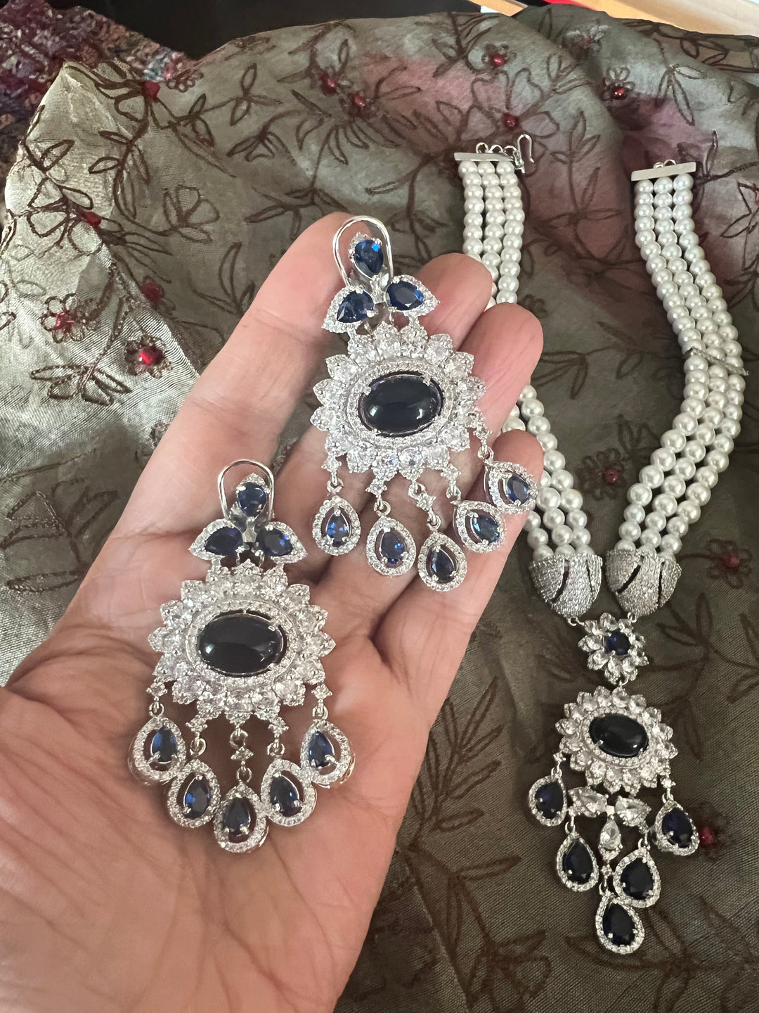 Beautiful Pearl and CZ Necklace Set - Unmatched Quality and Style