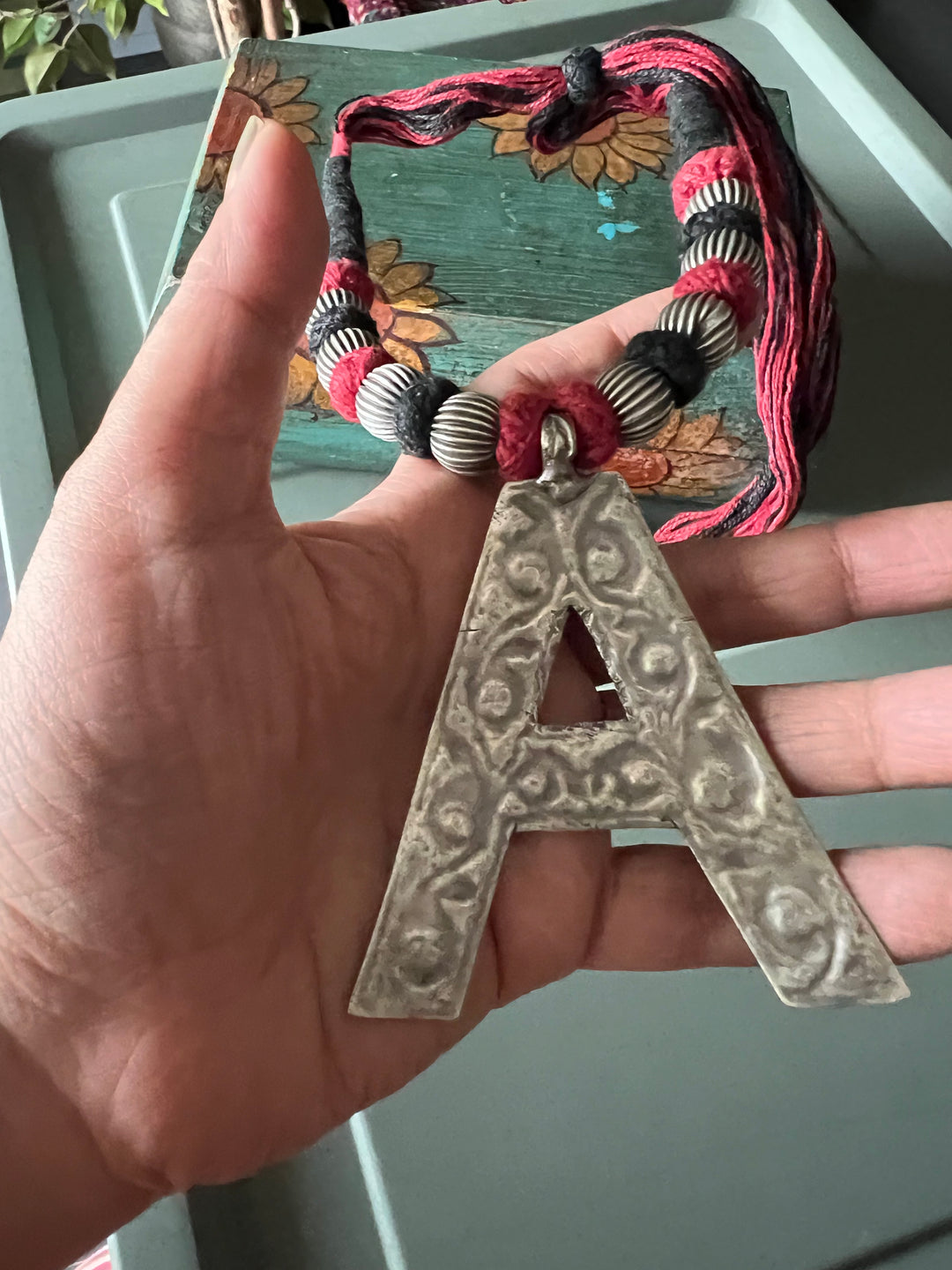 Tribal Necklace with Letter A Pendant- Elevate Your Elegance