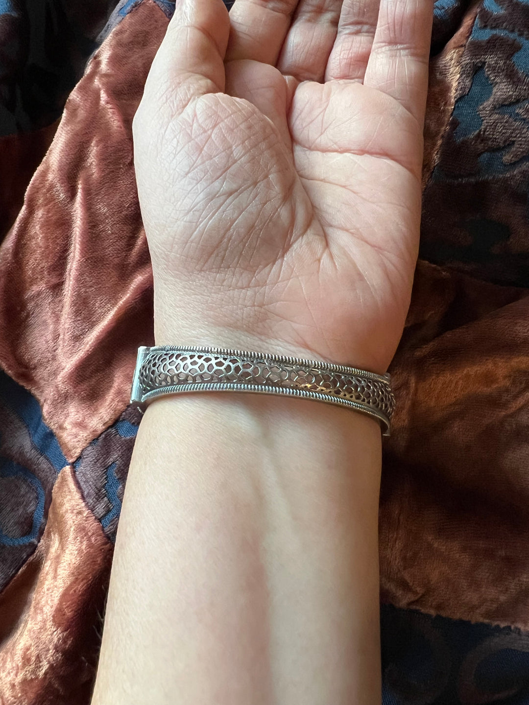 Polki Stone Kada - 925 Silver