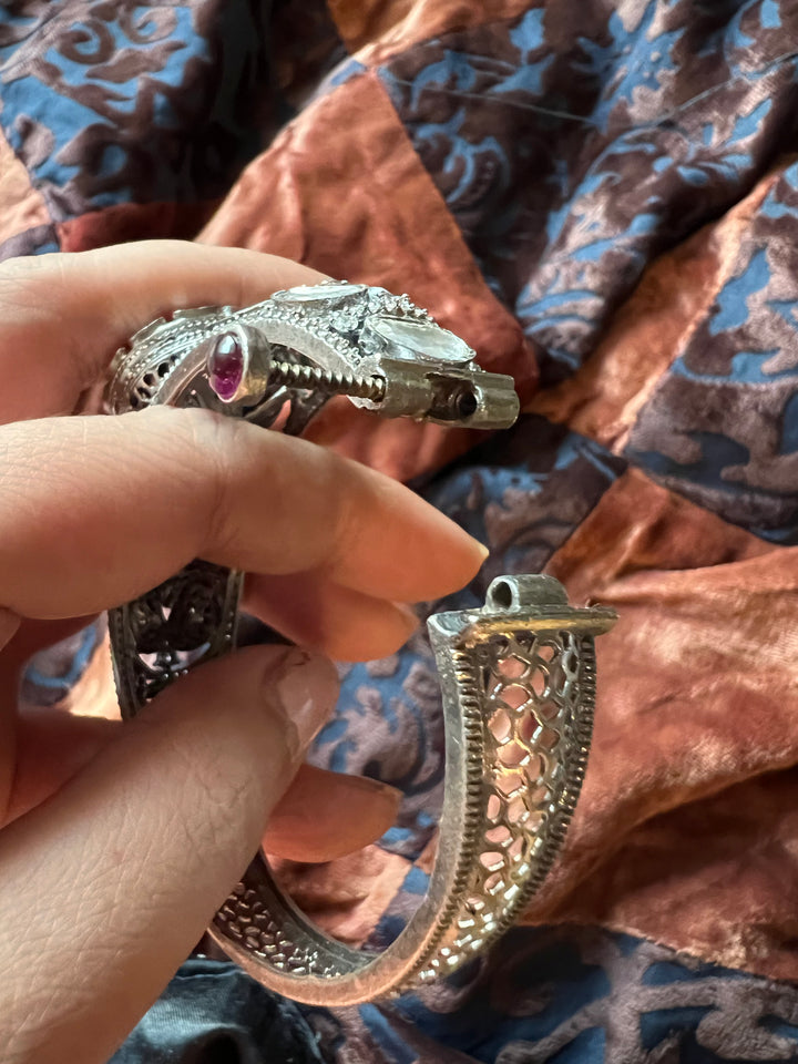 Polki Stone Kada - 925 Silver