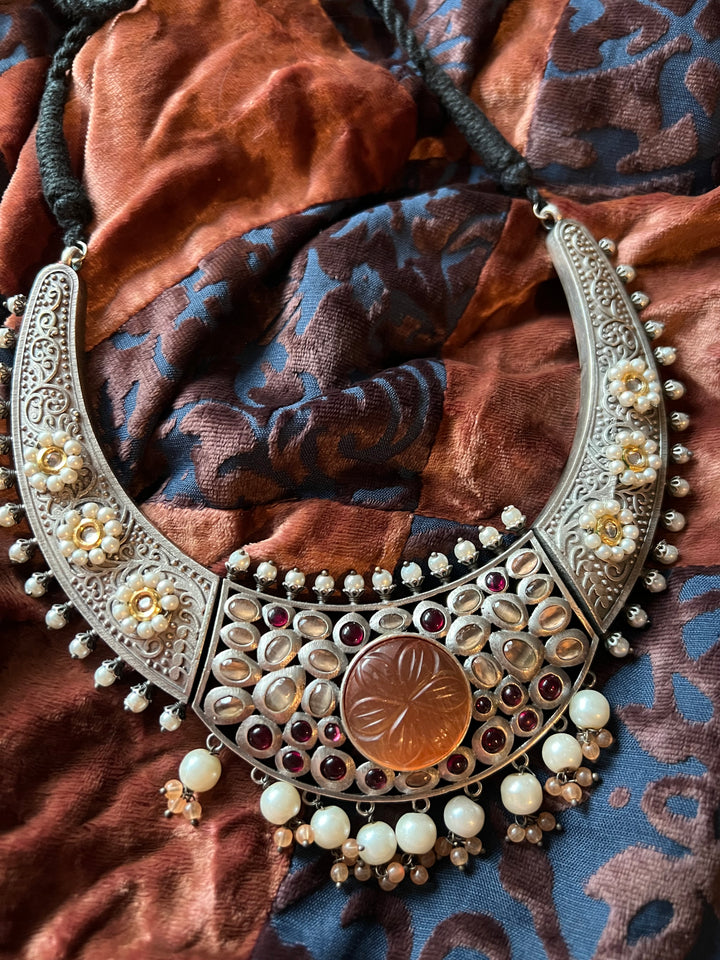 Elegant Fusion Necklace with Earrings