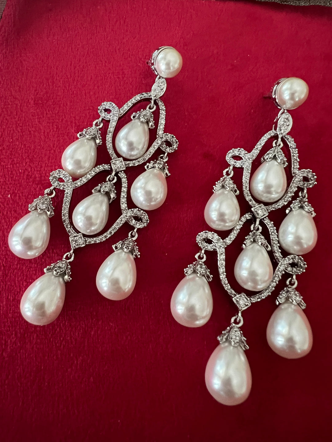 Beautiful Pearl and CZ Earrings - Premium Quality, Exquisite Craftsmanship