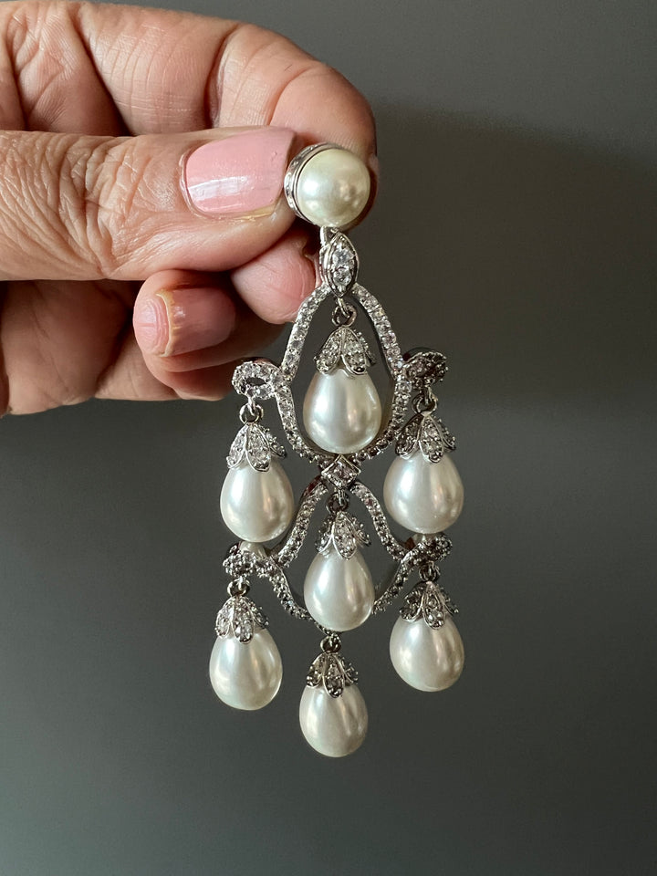 Beautiful Pearl and CZ Earrings - Premium Quality, Exquisite Craftsmanship