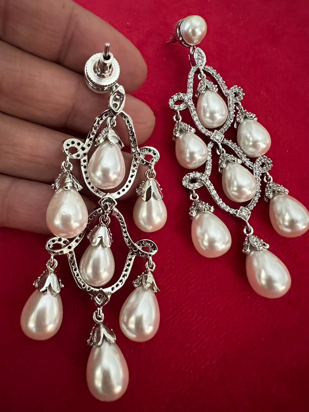 Beautiful Pearl and CZ Earrings - Premium Quality, Exquisite Craftsmanship
