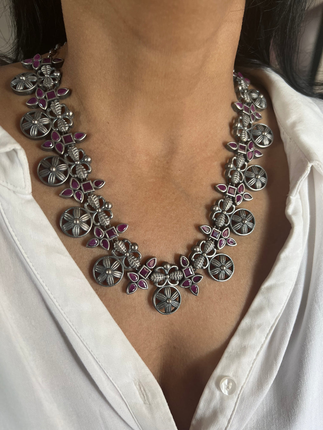 Antique Oxidized Necklace Set | Stunning Statement Jewelry