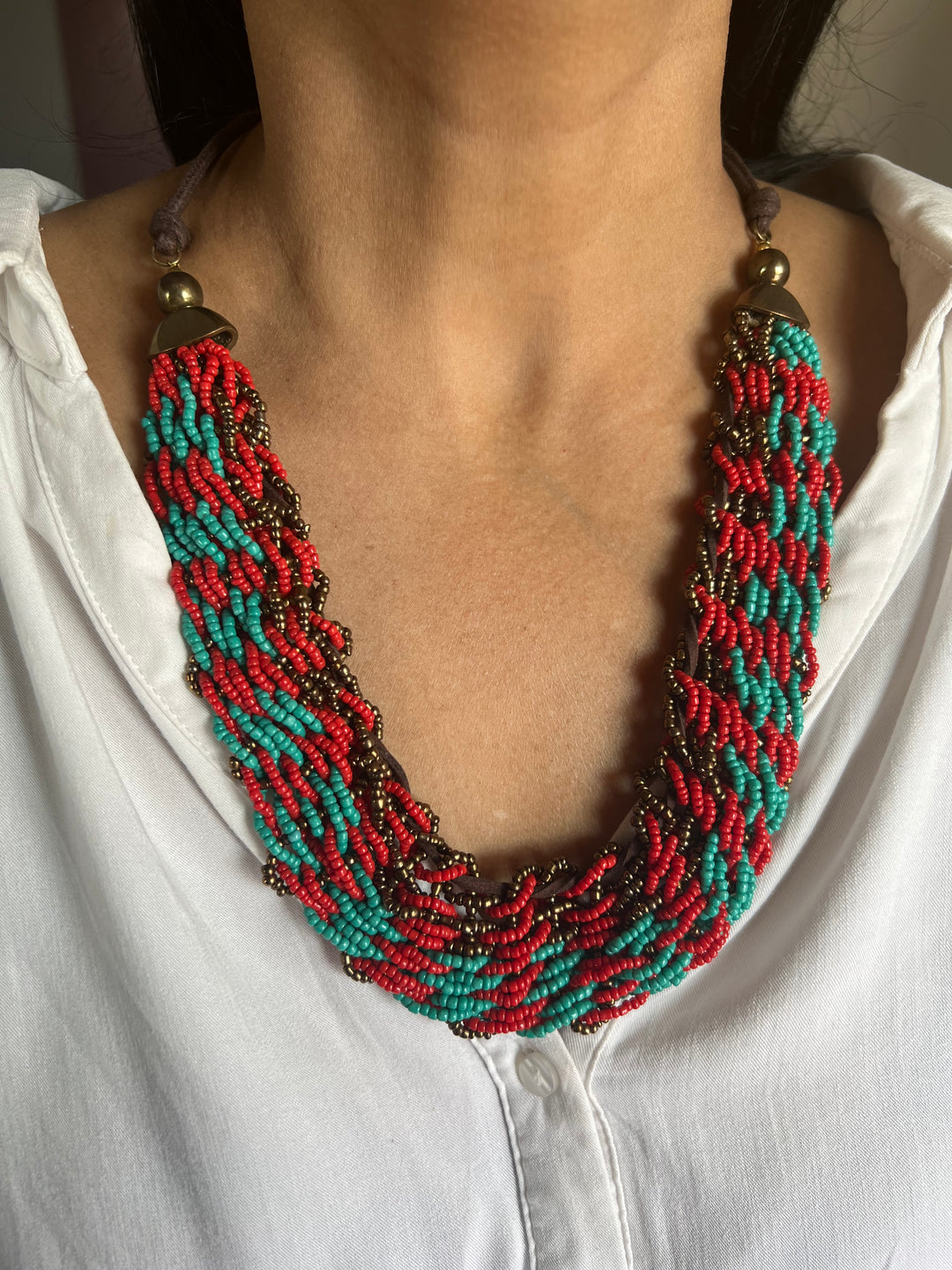 Statement Beads Necklace | SHIVKA | Bold and Elegant Jewelry
