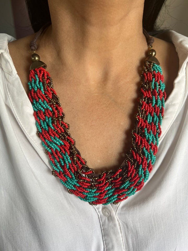 Statement Beads Necklace | SHIVKA | Bold and Elegant Jewelry