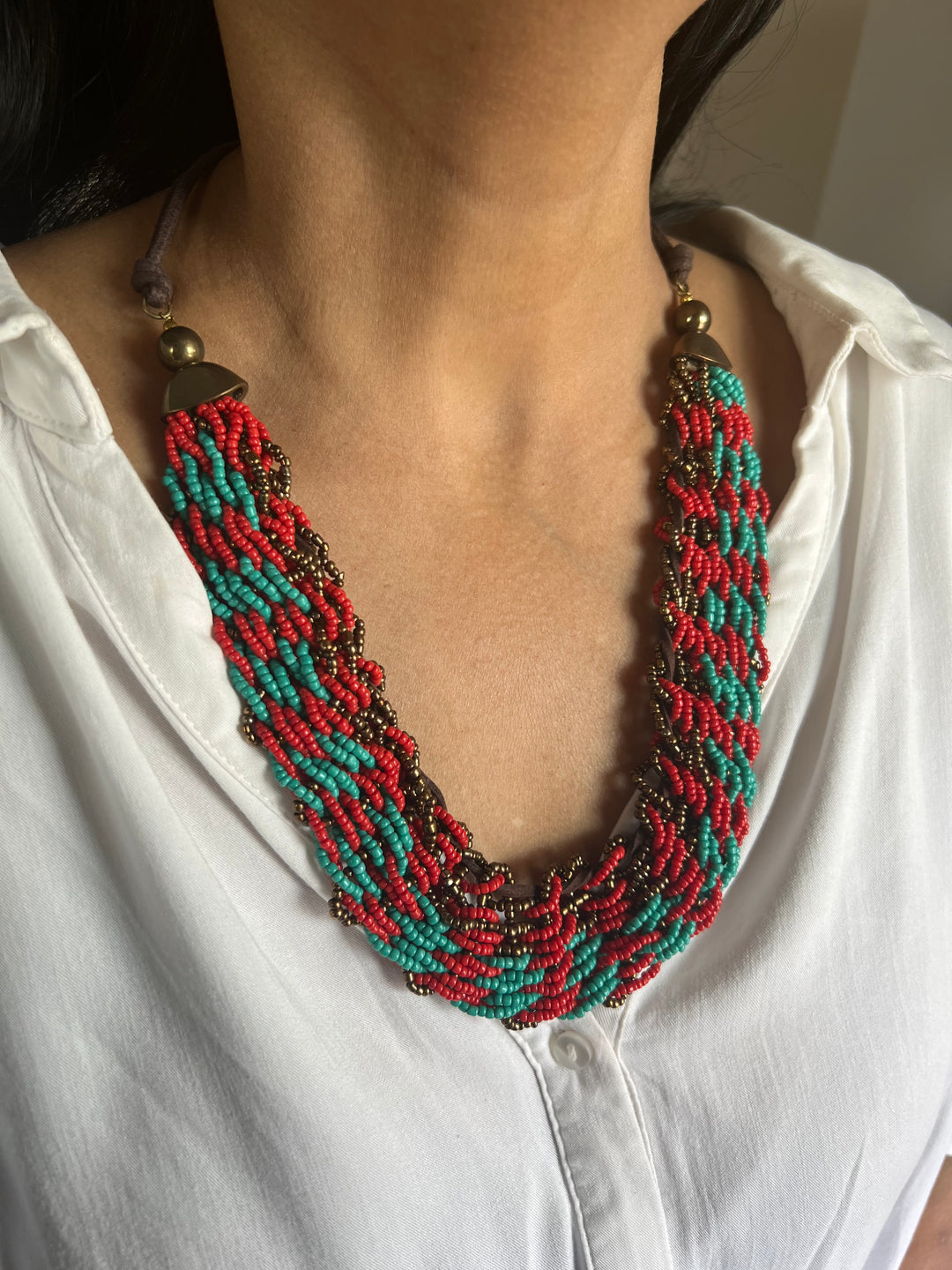 Statement Beads Necklace | SHIVKA | Bold and Elegant Jewelry