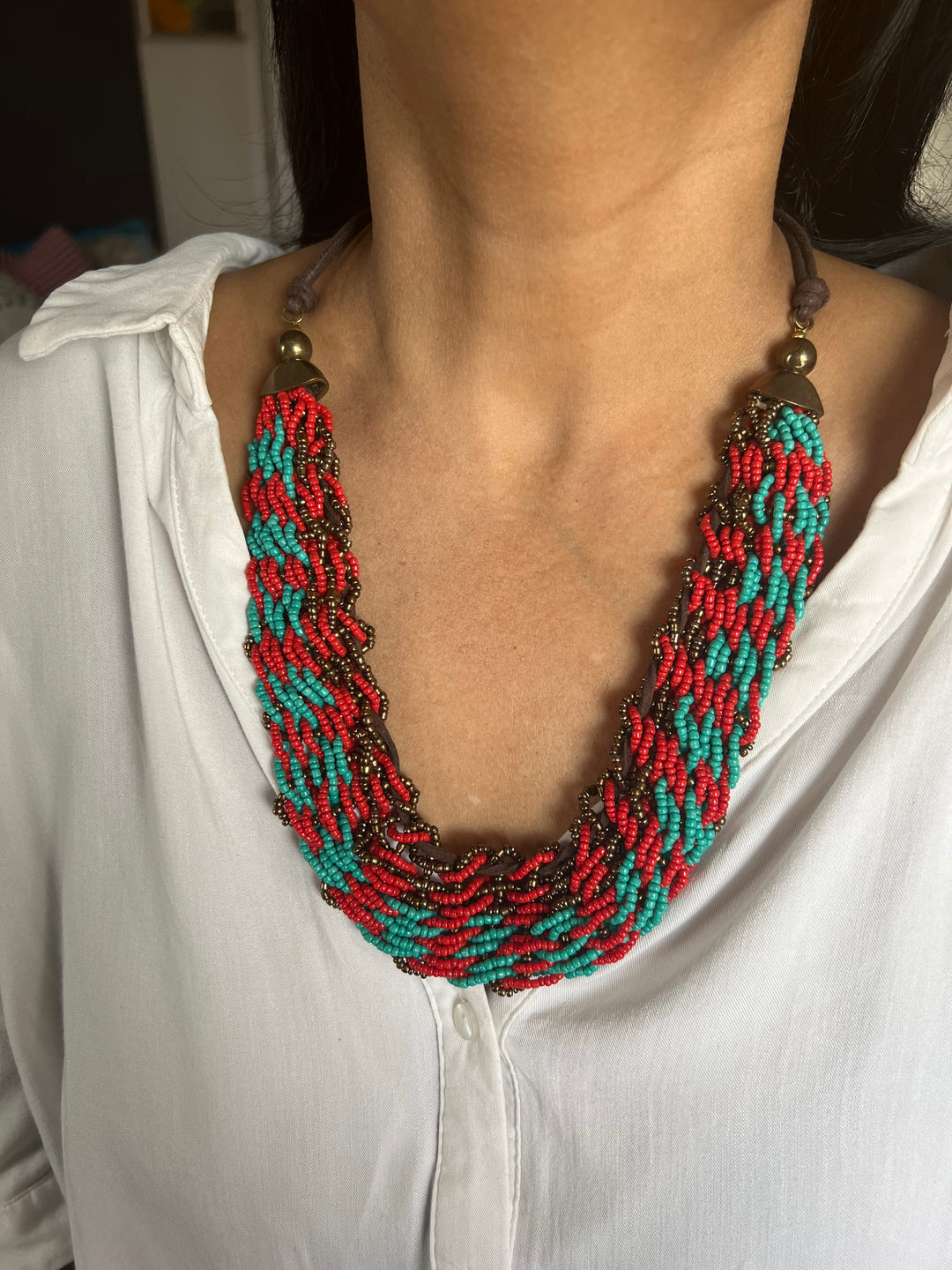 Statement Beads Necklace | SHIVKA | Bold and Elegant Jewelry