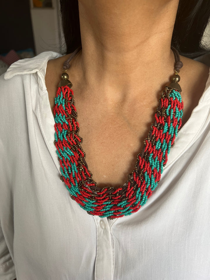 Statement Beads Necklace | SHIVKA | Bold and Elegant Jewelry