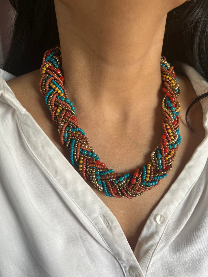 Statement Beads Necklace | SHIVKA | Bold and Elegant Jewelry
