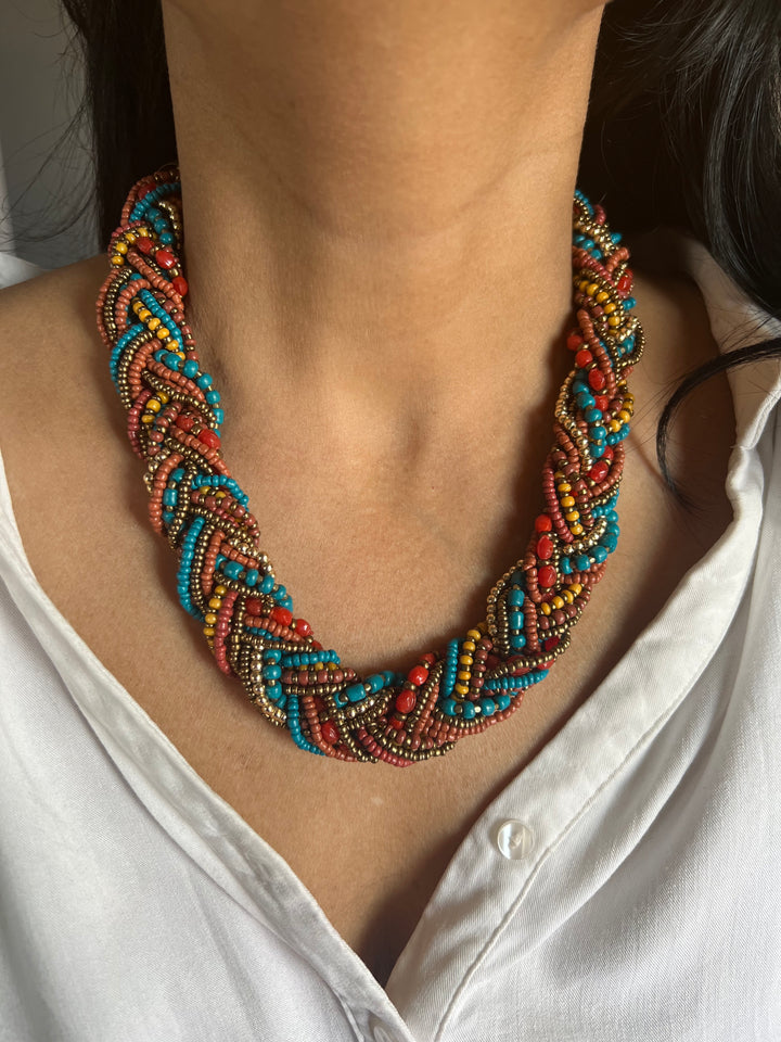 Statement Beads Necklace | SHIVKA | Bold and Elegant Jewelry