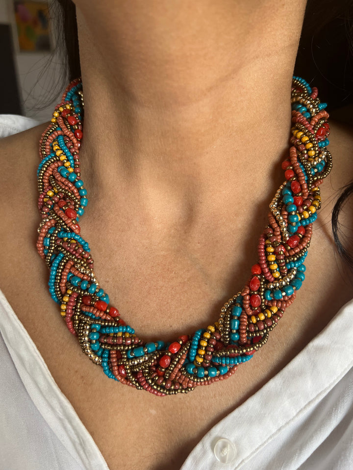 Statement Beads Necklace | SHIVKA | Bold and Elegant Jewelry