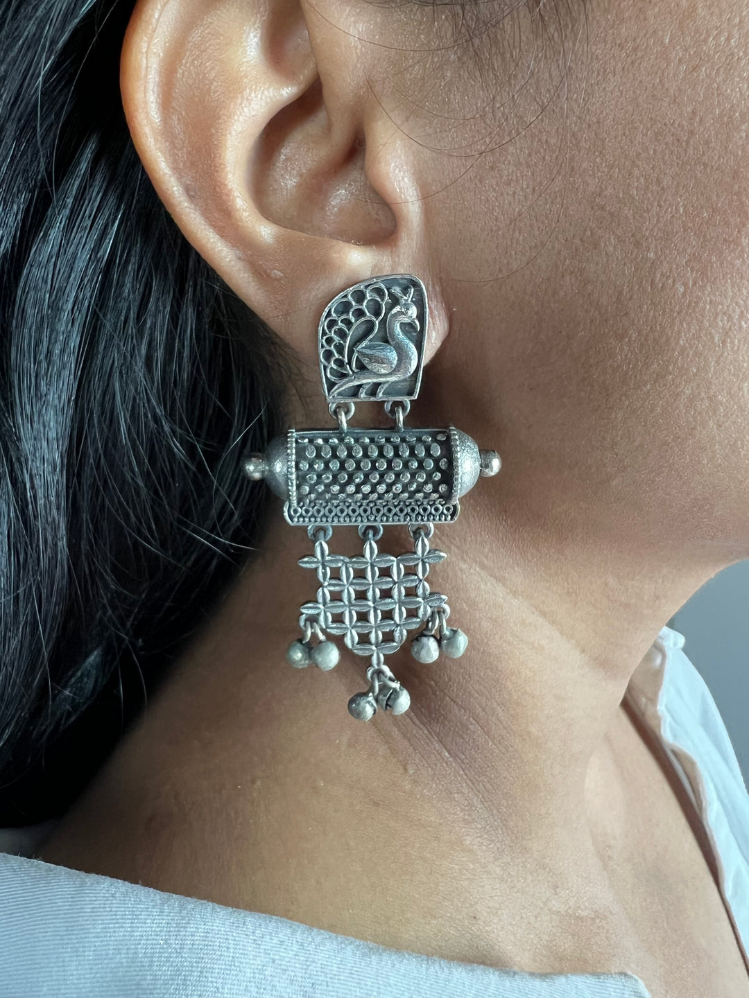 Antique Oxidized Earrings | Statement Jewelry by SHIVKA