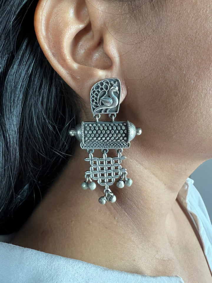 Antique Oxidized Earrings | Statement Jewelry by SHIVKA