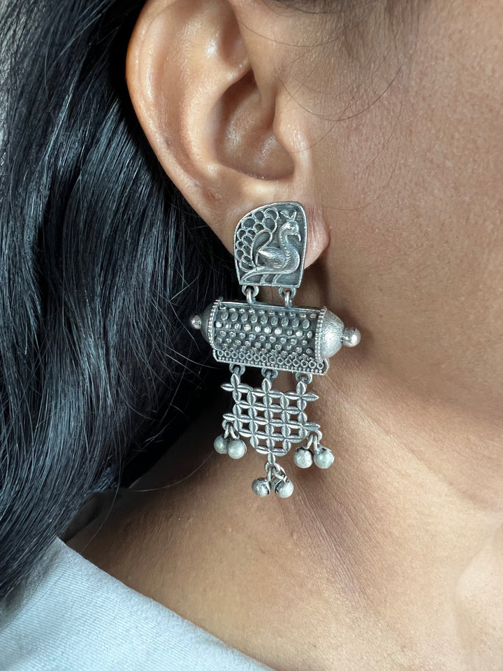 Antique Oxidized Earrings | Statement Jewelry by SHIVKA