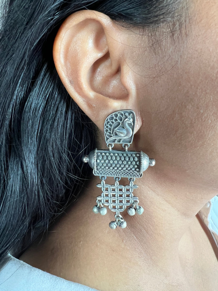 Antique Oxidized Earrings | Statement Jewelry by SHIVKA