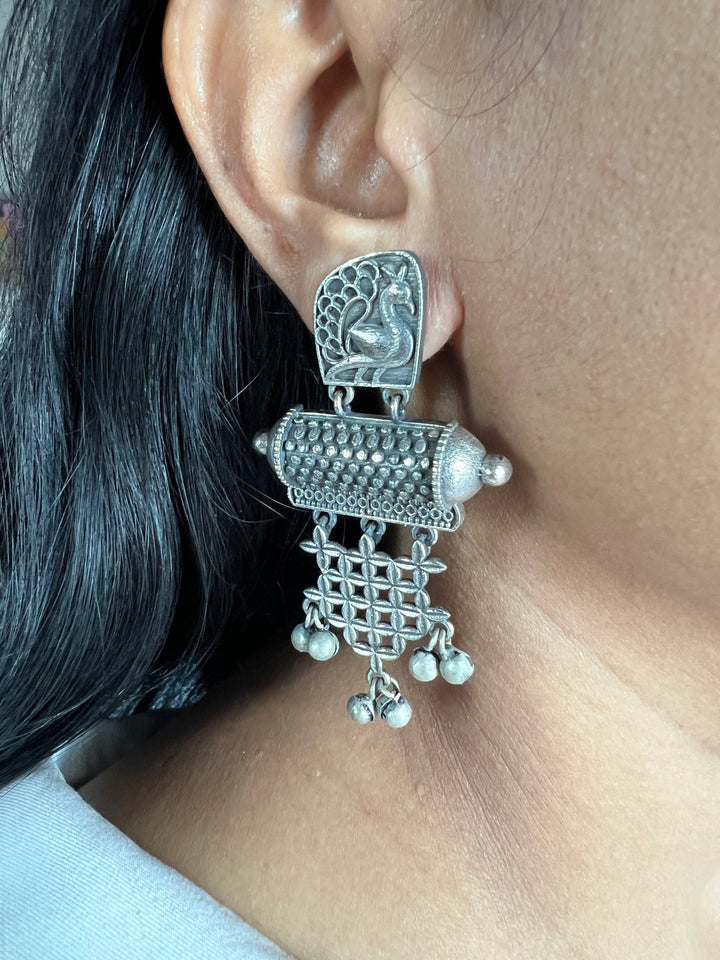 Antique Oxidized Earrings | Statement Jewelry by SHIVKA