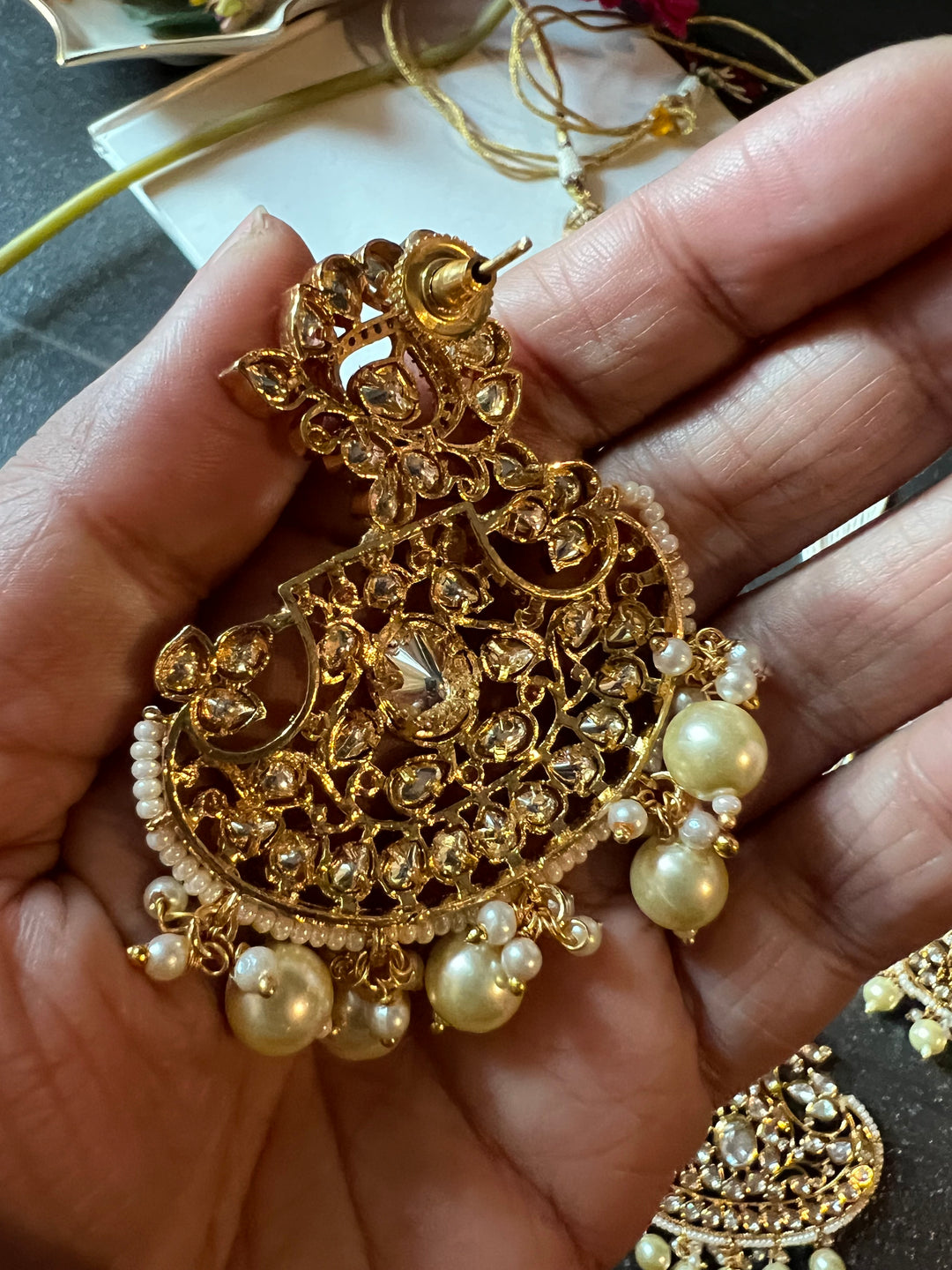 Beautiful Kundan Pendant Necklace with Statement Earrings