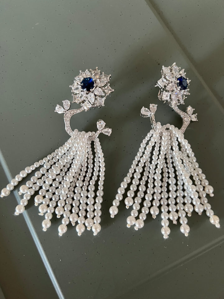 Beautiful Pearl and CZ Earrings - Premium Quality, Exquisite Craftsmanship