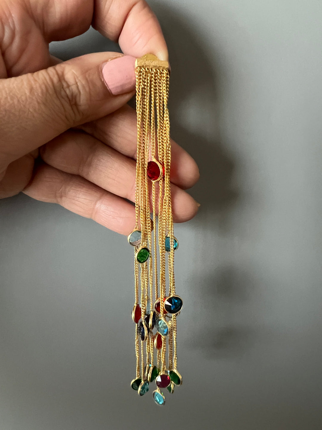 Designer Sapphire Long Earrings