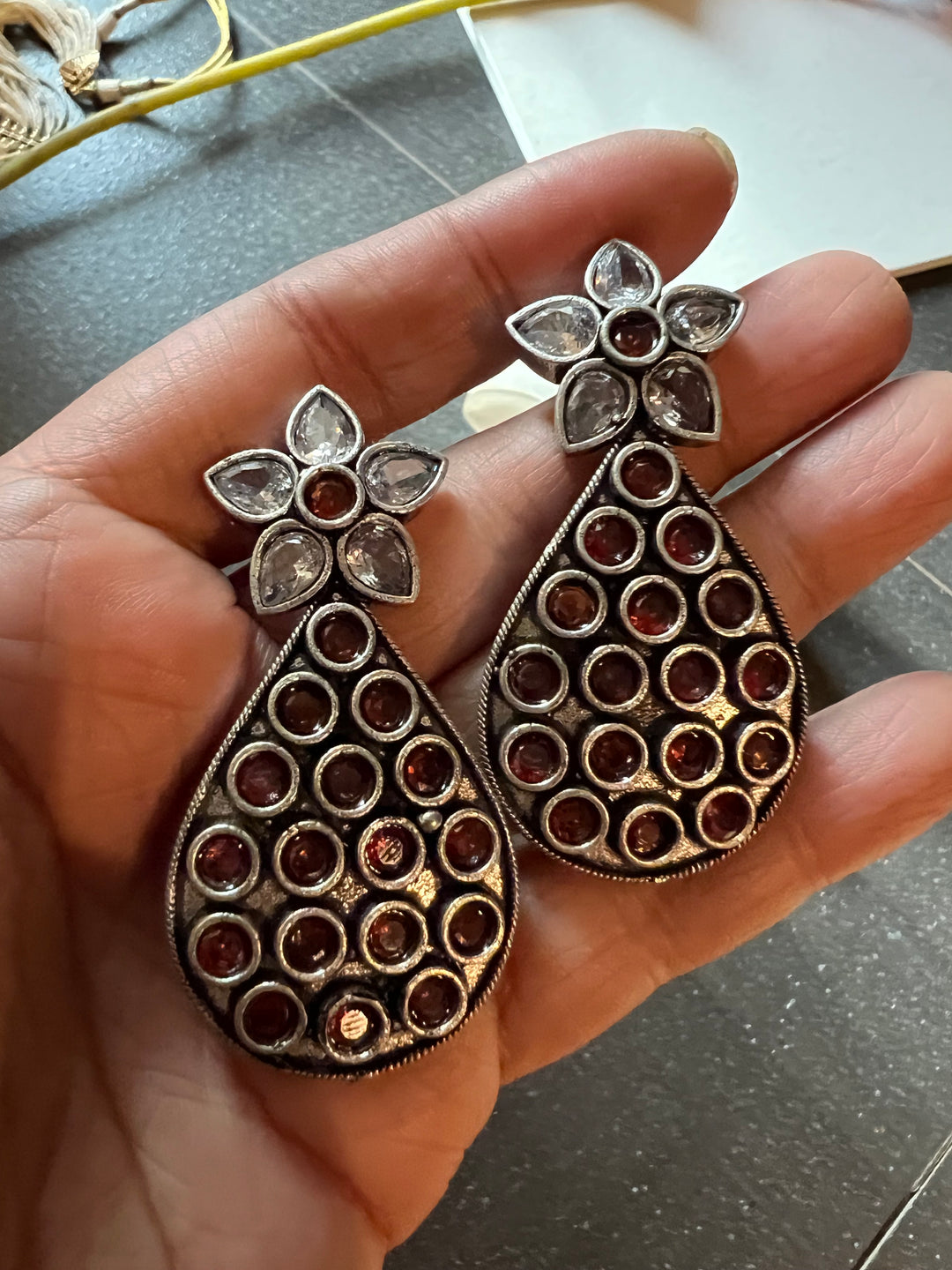 Antique Stone Earrings