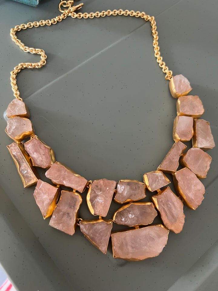 Exquisite Natural Rose Quartz Necklace - Premium Quality Craftsmanship