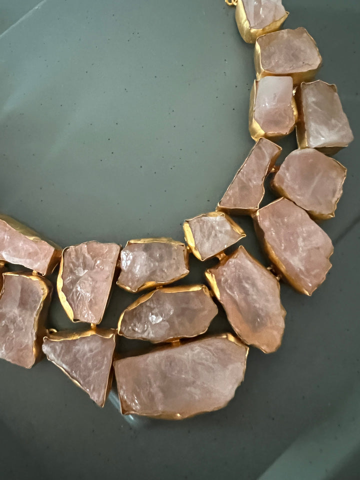 Exquisite Natural Rose Quartz Necklace - Premium Quality Craftsmanship