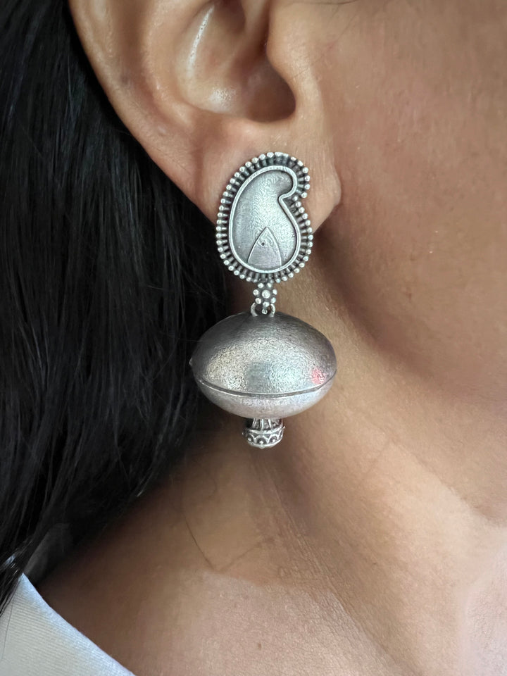 Tribal Paisley Earrings / Oxidised Earrings/ Handcrafted Earrings